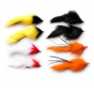 8 Mixed Pike Flies -  Zonkers, pumpkins, bunnys