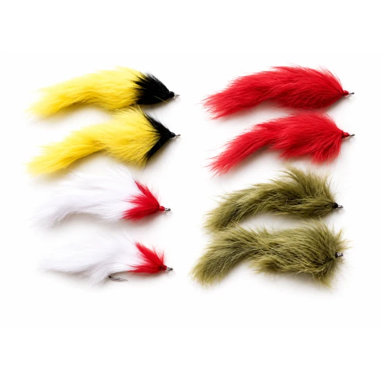 8 Pike Flies - Bunny's and Zonkers (4 VARIATION)