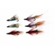 6 Salmon Doubles - Blue Charm, Pink Shrimp and Willie Gun