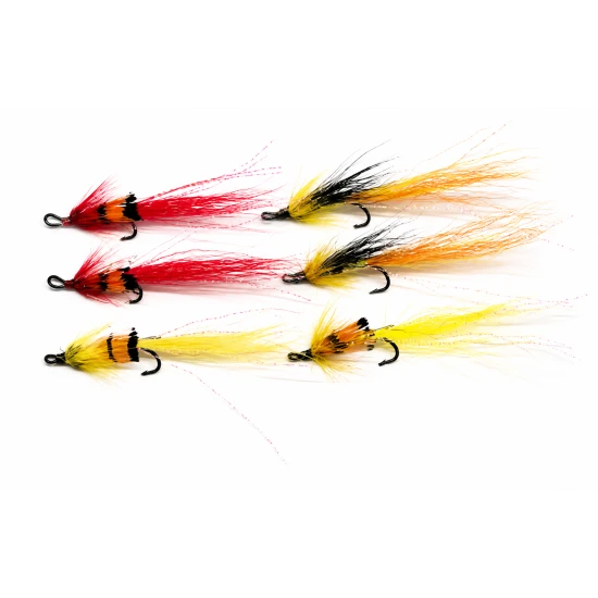 6 Salmon Doubles - Red Ally, Yellow Ally, Park Shrimp