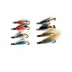 8 Salmon Singles - Scarlet Diver, Blue Charm, Black Doctor and Hairy Mary