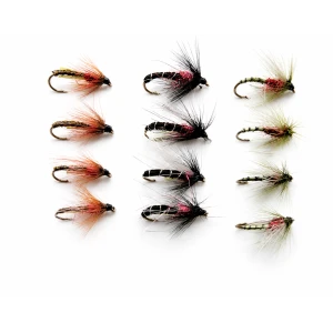 12 Emerger, Micks, Black/Red. Pheasant Tail