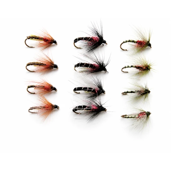 12 Emerger, Micks, Black/Red. Pheasant Tail