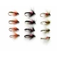 12 Emerger, Micks, Black/Red. Pheasant Tail