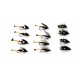 12 Wet Flies - Blae and Black, Prince Charming, Rev. Mother