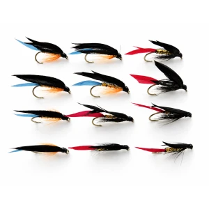 12 Wet Flies - Butchers, Gold and Kingfisher