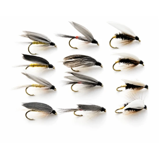 12 Wet Flies - Coachman,Iron Blue & Grey Monkey