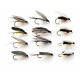 12 Wet Flies - Coachman,Iron Blue & Grey Monkey