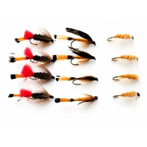 12 Wet Flies - Ke-he,Grenadier,Grouse & Orange