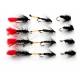 12 Wet Flies - Zulu, Black & Peacock & Black Pennell
