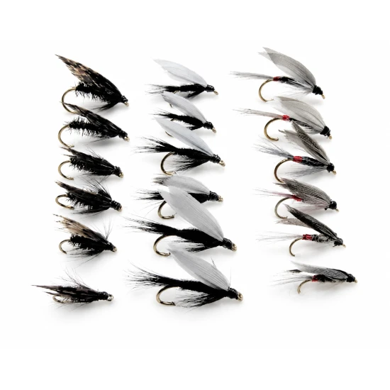 18 Wet Flies - Alder, Iron Blue and Black Gnat