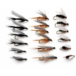 18 Wet Flies, Coachman, Black Gnat, Whickhams