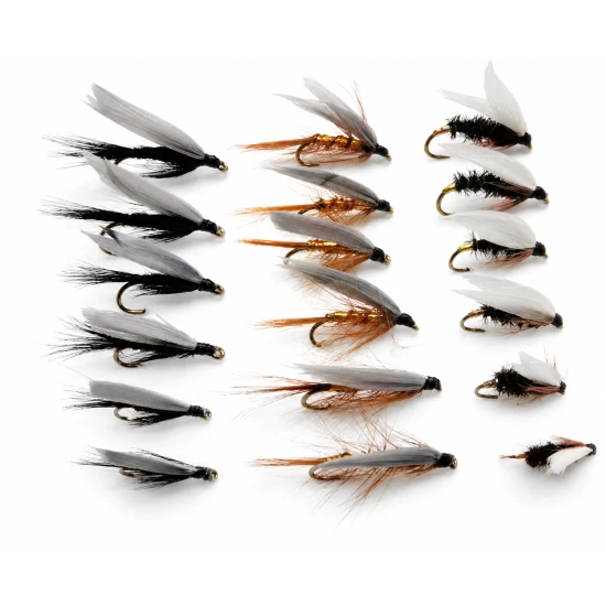 18 Wet Flies, Coachman, Black Gnat, Whickhams