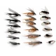 18 Wet Flies, Coachman, Black Gnat, Whickhams