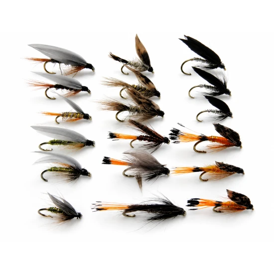 18 Wet flies, 6 varieties, Named