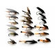 18 Wet flies, 6 varieties, Named