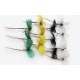12 Drake Mayflies - Green, Yellow, Black, Grey