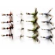 16 Mixed Colour Wulff - Olive, Grey, White, Royal