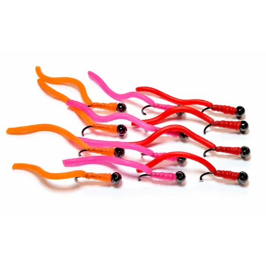12 Barbless Tungsten Bead Squirminator