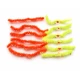 12 Chewing Gum Worm - Orange and Chartreuse