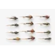 12 Barbless Crunchers, Mixed Colours