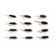 12 Barbless Diawl Bach Nymph Red and Natural
