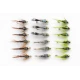 18 Barbless Goldhead Flash Head Hares Ear, Pheas Tail and Olives