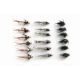 18 Barbless Goldhead Nymph, Hares Ear, Copper John, Peacock