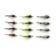 12 Barbless Goldhead Nymph - Hares Ear,Pheas Tail and Olives