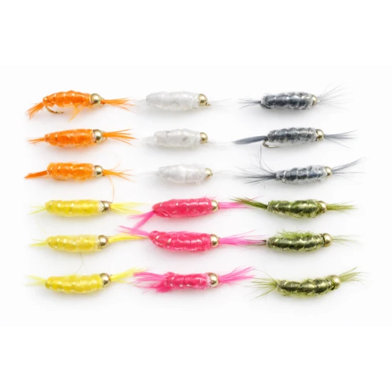 18 Barbless Scud, Mixed Colours