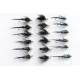 18 Barbless Goldhead Nymphs - Blacks