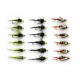 18 Barbless Goldhead Nymph  Flies - Prince,Olives,Black and Silver