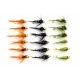18 Barbless Goldhead Silver Ribbed Nymphs - Olive, Orange, Black