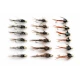 18 Barbless Goldhead Nymph  Flies -  Hares Ear, Copper John,Pheas Tail