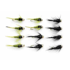 12 Barbless Goldhead Nymph - Olive and Black Damsel