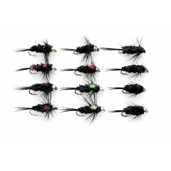 12 Barbless Goldhead Montana Red/Green  - Shortshank