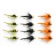 12 Barbless Goldhead Nymph - Silver Ribbed, Three Colours
