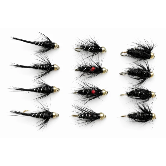 12 Barbless Goldhead Nymph - Three Varieties