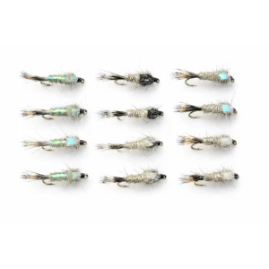 12 Barbless Hares Ear, Flash Head and Standard