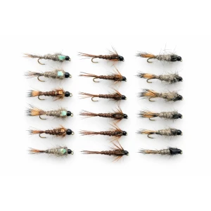 18 Barbless Hares Ear & Flash and Standard Pheasant Tail Nymph