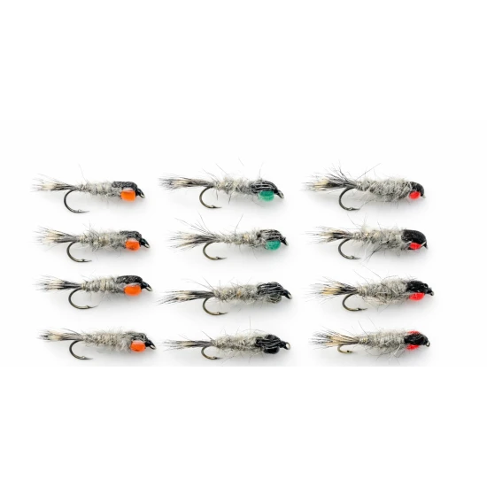 12 Barbless Hares Ear hotheads