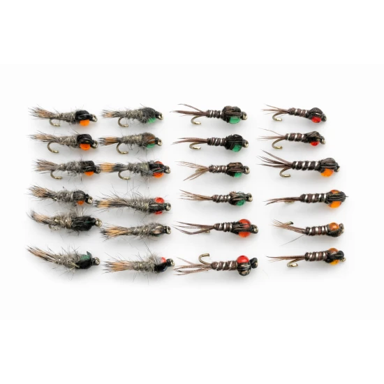 24 Barbless Hothead Hares Ear/Pheasant tail