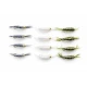12 Barbless Scud, Grey, White & Olive