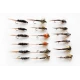 18 Barbless Nymph Flies,Diawl Bach ,Pheas Tail, Cruncher