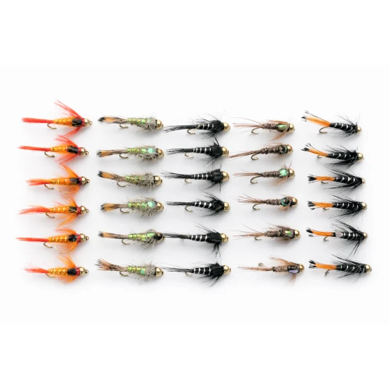 30 Barbless Mixed Goldhead Nymph - Named