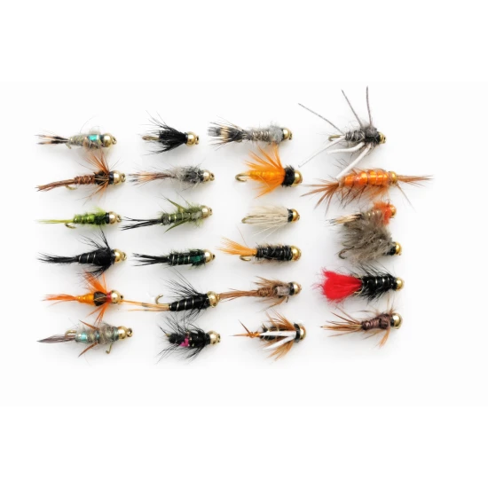 24 Barbless Goldhead Mixed Nymphs - Random Selection