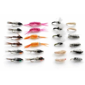 24 Barbless Mixed Grayling Flies - Klinkhammers, PTs, HEs, Scud, Czechs