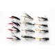 12 Barbless Wet Flies - Butcher, Teal Blue, Black Pennell