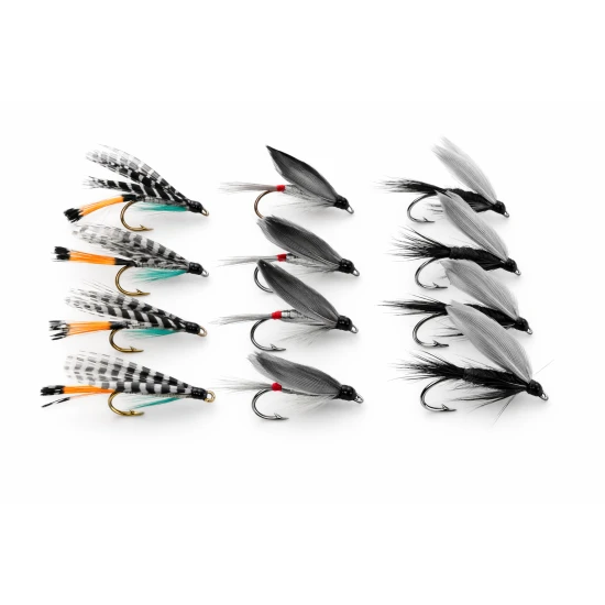12 Barbless Wet Flies - Teal Blue, Iron Blue, Black Gnat