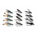12 Barbless Wet Flies - Teal Blue, Iron Blue, Black Gnat